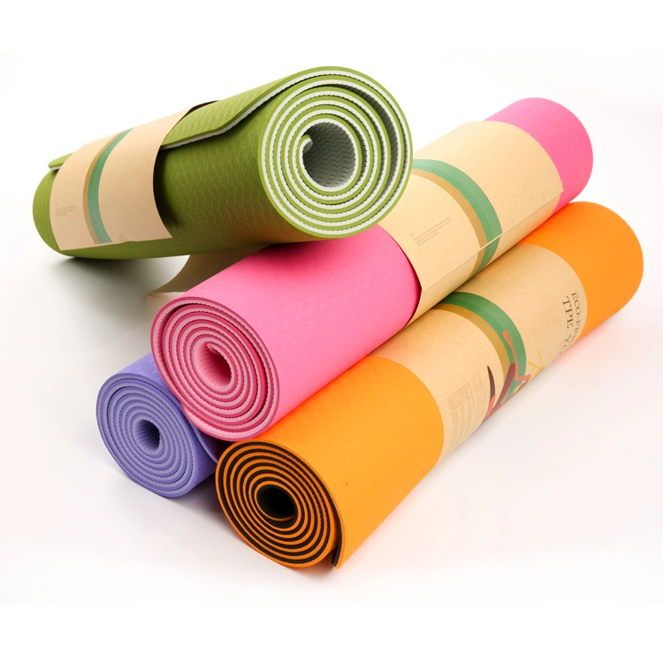 Wholesale Custom Printed Eco Friendly Yoga Mats Anti Slip Extra Large TPE Yoga Mat for Home Workout