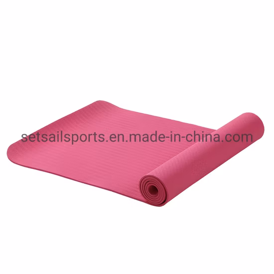 가정 운동을 위한 도매 관례에 의하여 인쇄되는 환경 친화적인 요가 매트 반대로 미끄러짐 초대형 TPE 요가 매트